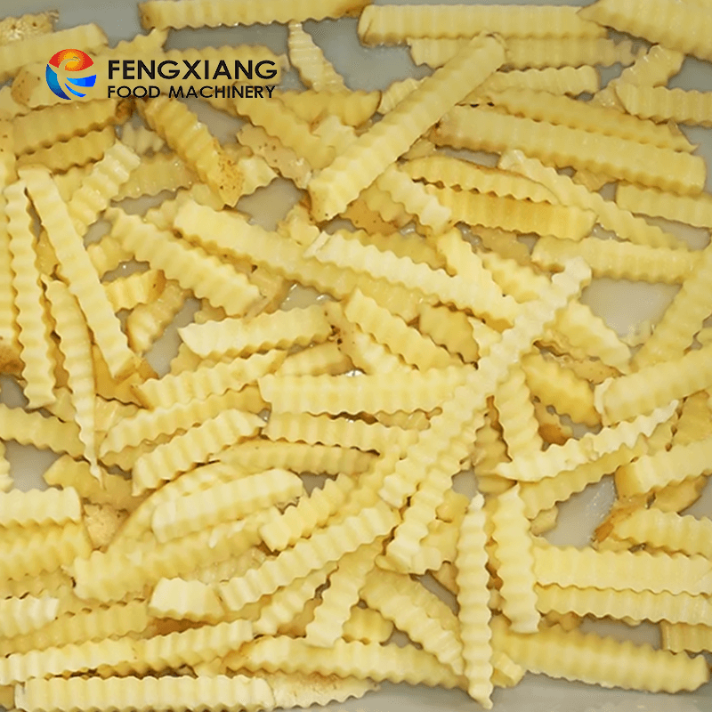 Large Capacity Industrial Commercial Crinkle Wave Shaped French Fries Cutting Machine