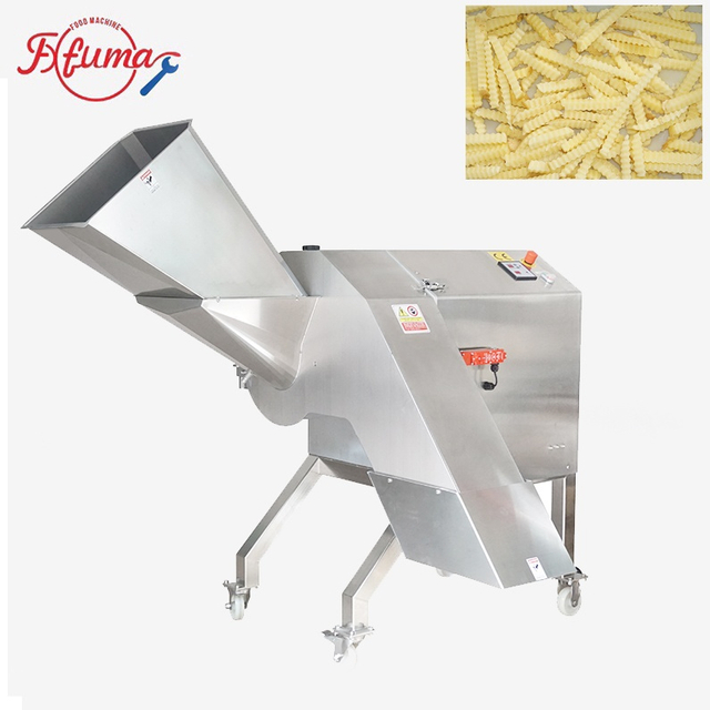 Wavy Crinkle French Fries and Potato Chips Cutting Slicing Machine