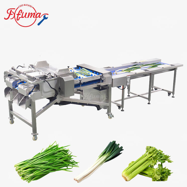 Vegetable Root Trimming and Segment Cutting Machine
