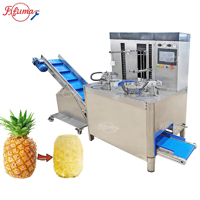 Automatic Pineapple Vegetable Fruit Melon Peeling Coring Separating Machine