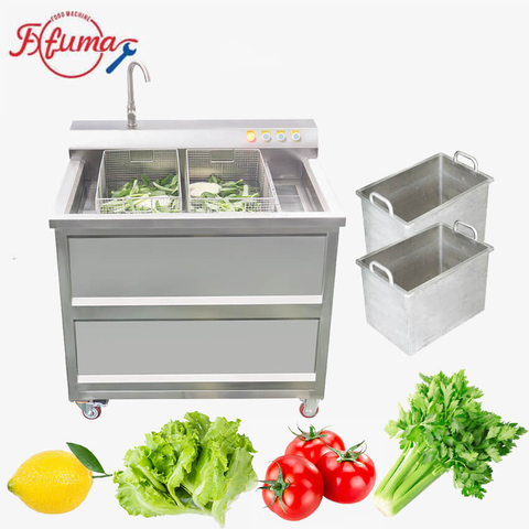 WASC-10 Ozone Ultrasonic Disinfection Bubble Vegetable Fruit Washing Cleaning Machine