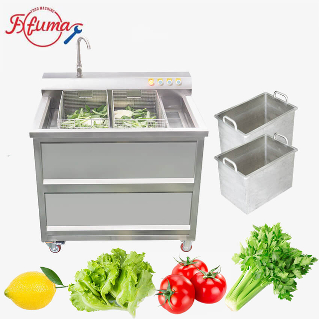 WASC-10 Ozone Ultrasonic Disinfection Bubble Vegetable Fruit Washing Cleaning Machine