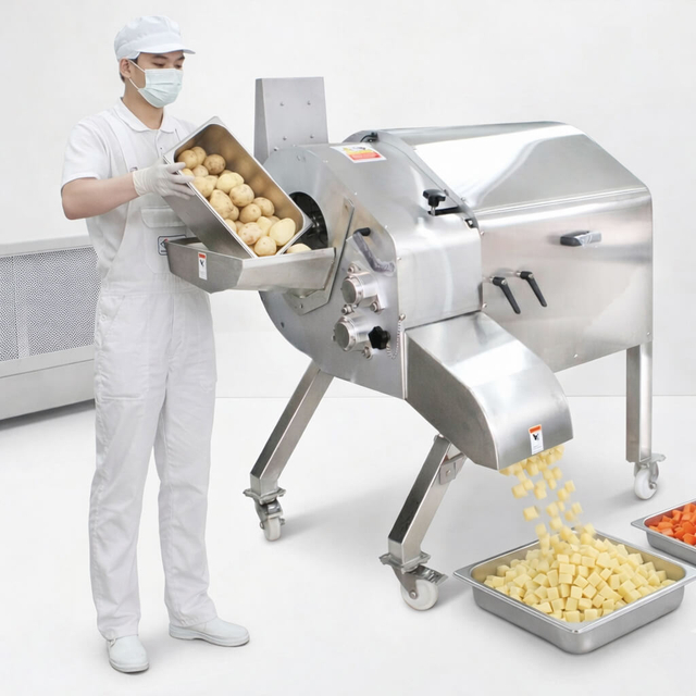 CD-1500 Automatic Vegetable and Fruit Dicing Cube Shredding Machine