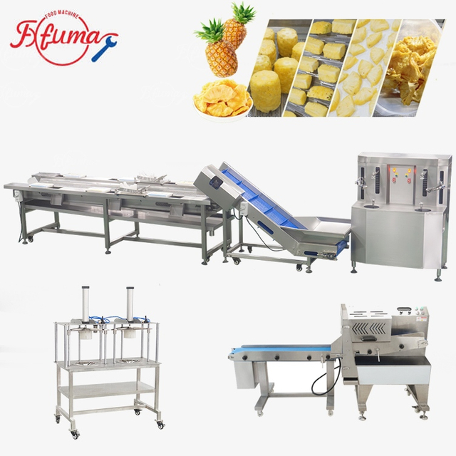 Pineapple Processing Line for Dried Fruit Production, Peeling, Cutting & Drying Solution