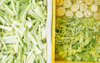 Vegetable Root Trimming and Segment Cutting Machine
