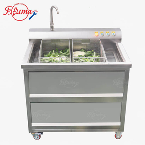WASC-10 Ozone Ultrasonic Disinfection Bubble Vegetable Fruit Washing Cleaning Machine