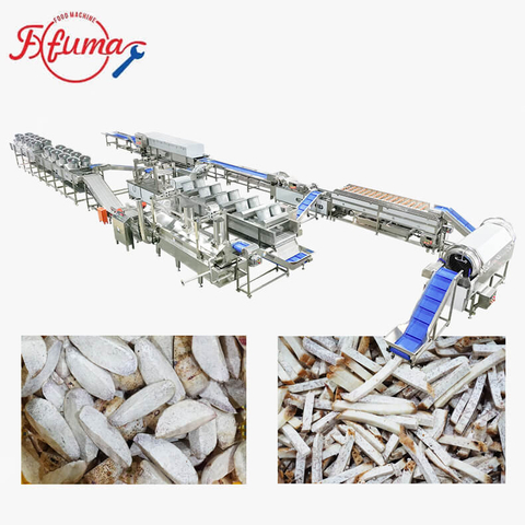 Taro Processing Line, Taro Washing Cutting Frozen Products and Packaging