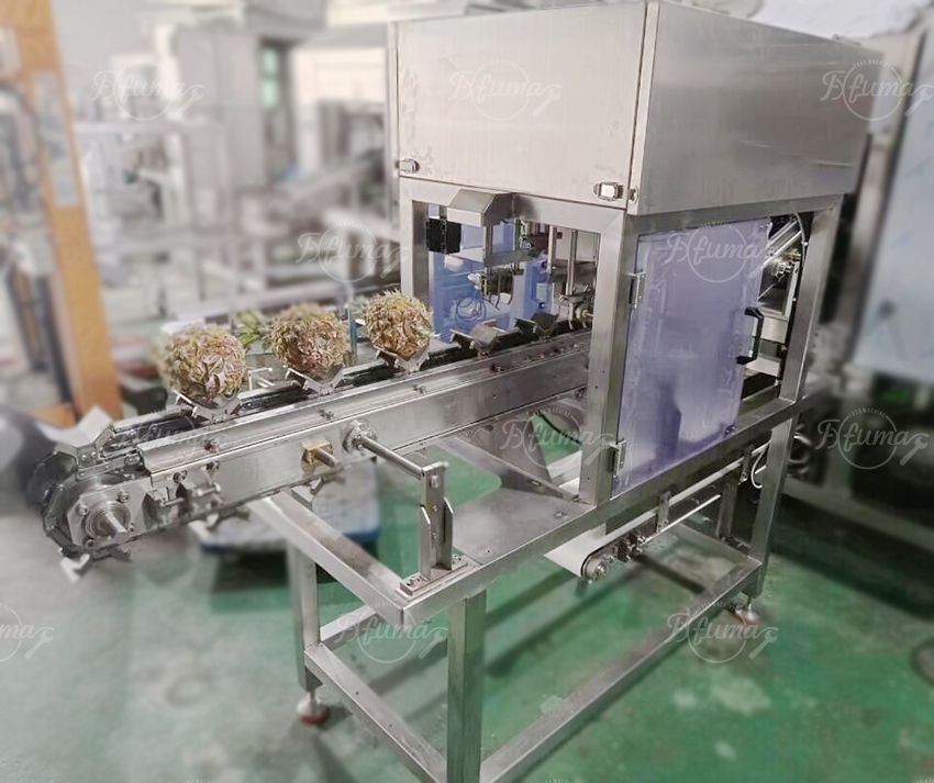 Automatic Pineapple Head And Tail Cutting Peeling Machine