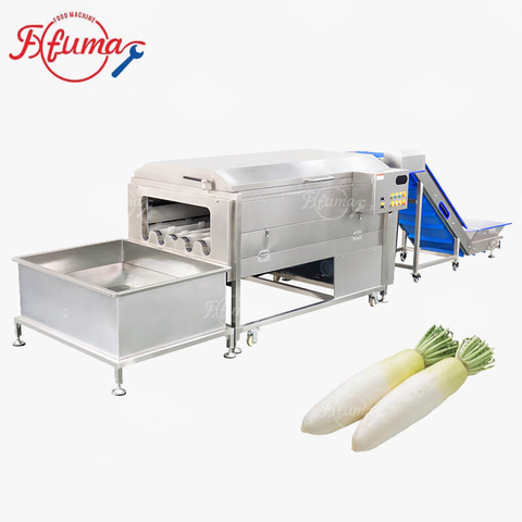 White Radish Carrot Root Vegetable Washing Cleaning Machine