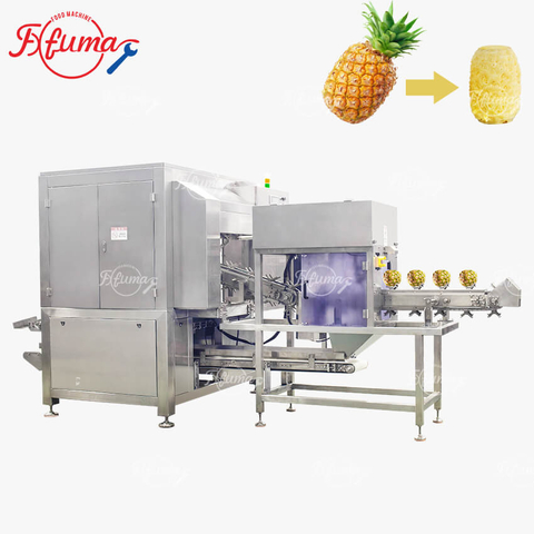 Automatic Pineapple Head And Tail Cutting Peeling Machine
