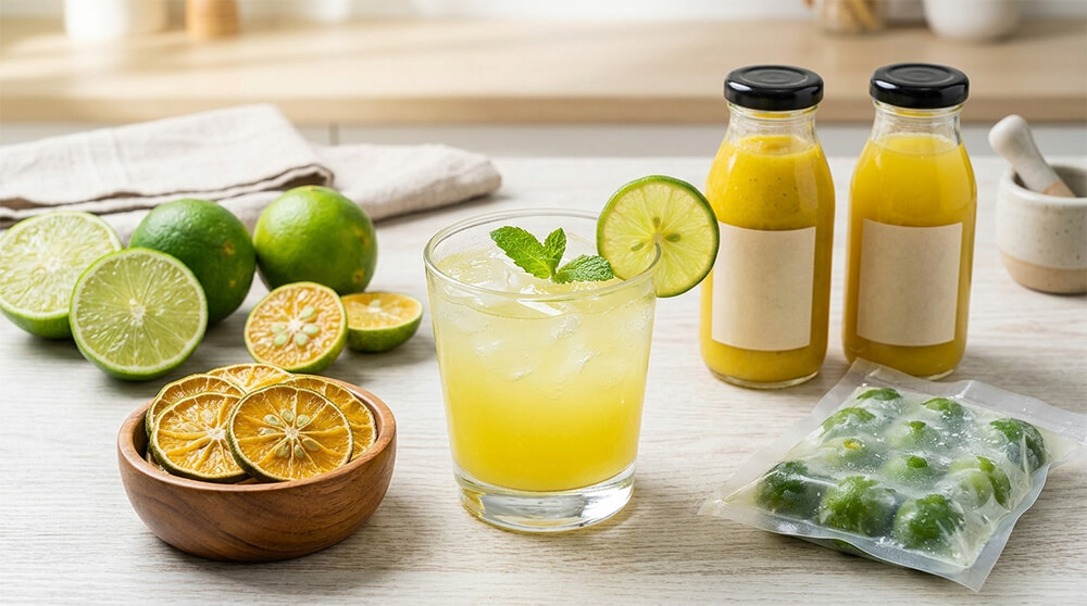 calamansi juice production from fresh fruit processing